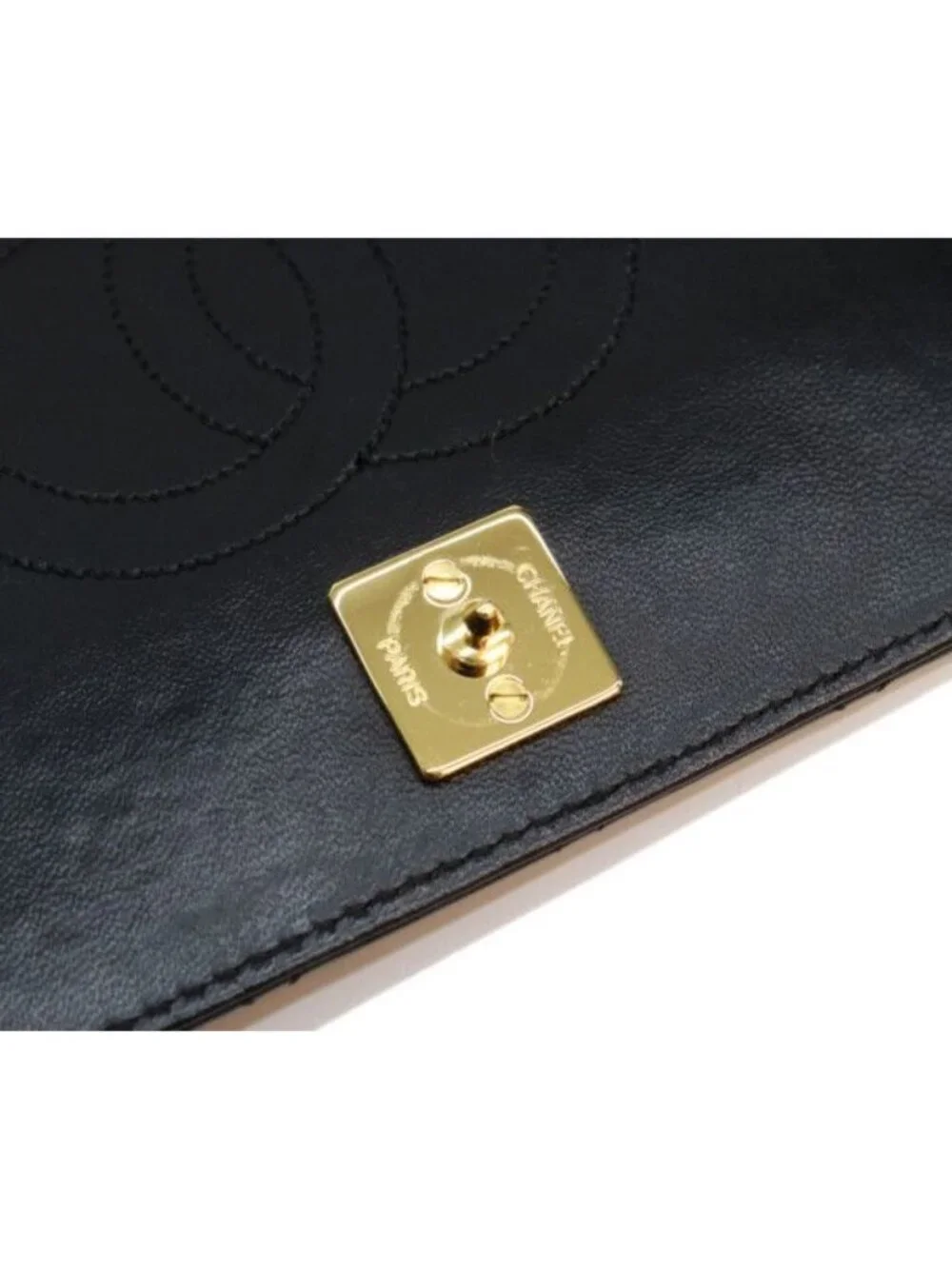 Chanel Black Lamb Full Flap Push Lock Quilted 23